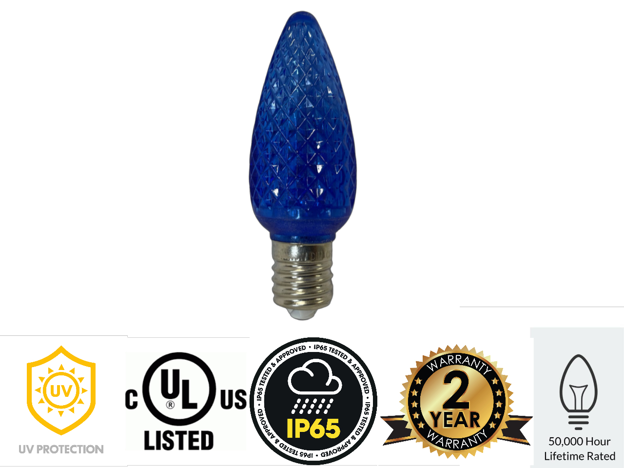 C9 BLUE Commercial Grade Super Bright LED's - 25 Pack