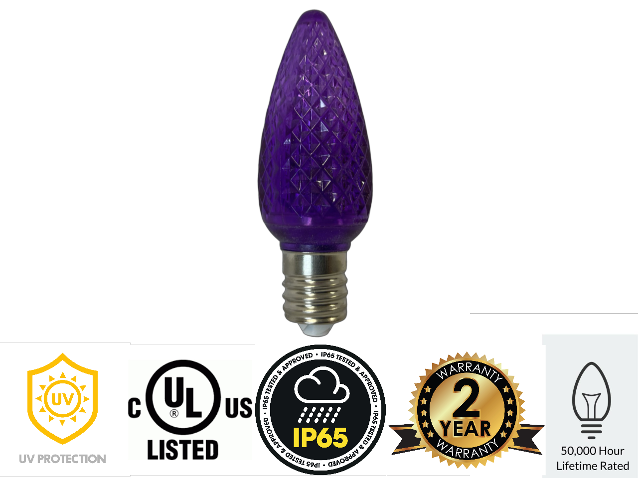 C9 PURPLE Commercial Grade Super Bright LED's - 25 Pack